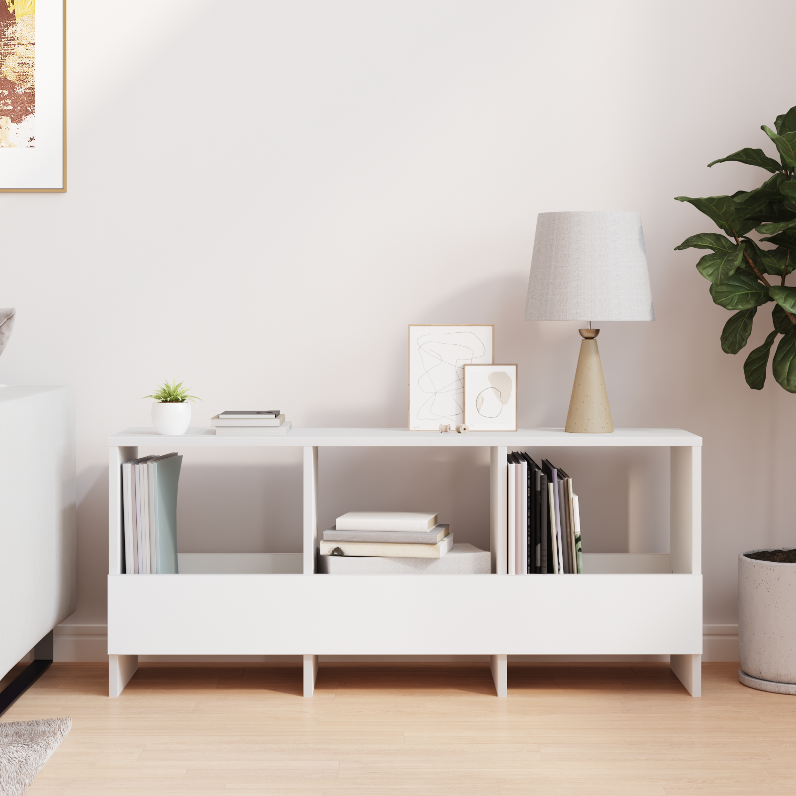 vidaXL Regał na gazety Biały 102 x 30 x 45 cm