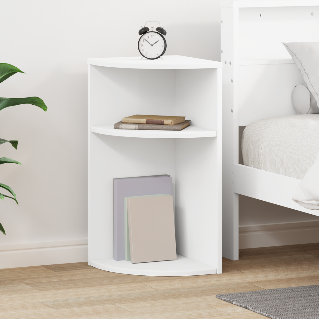 vidaXL Stolik końcowy Biały 29,6 x 29,6 x 60 cm Drewno inżynieryjne