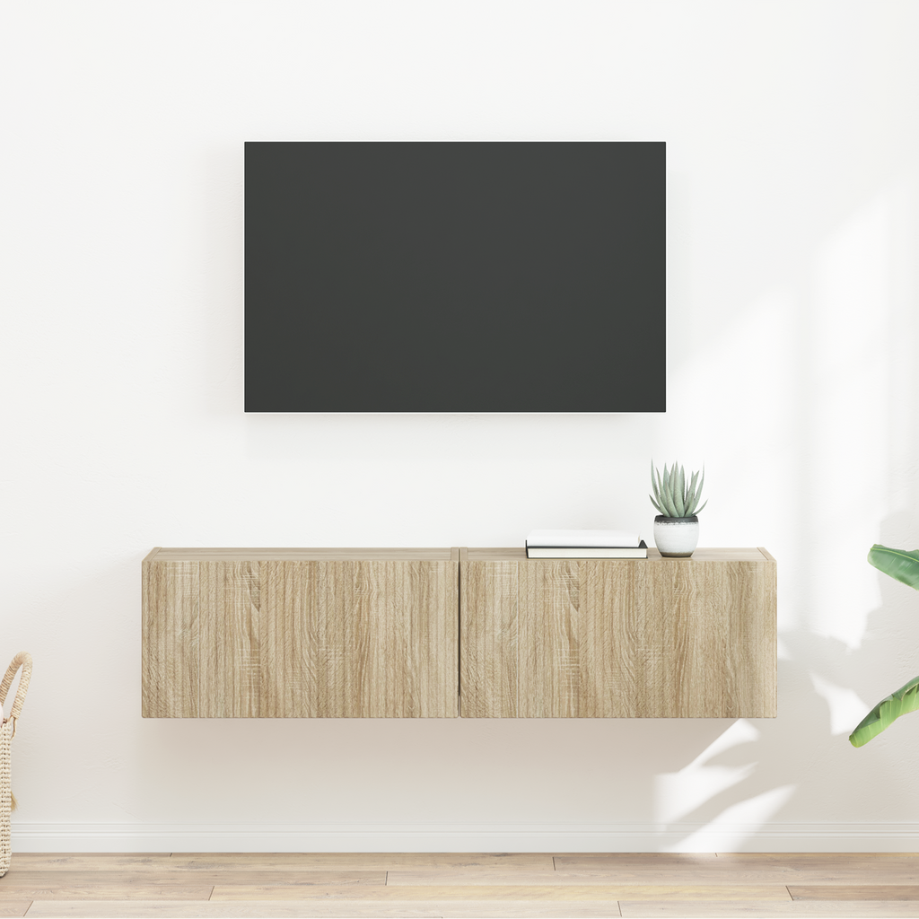 vidaXL Szafka pod telewizor 2 szt. Sonoma Drewno inżynieryjne