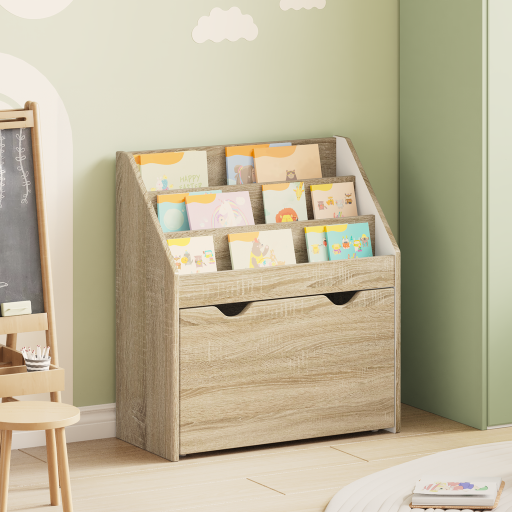 vidaXL Biblioteczka dla dzieci z szufladą Dąb Sonoma 60 x 29,5 x 69 cm