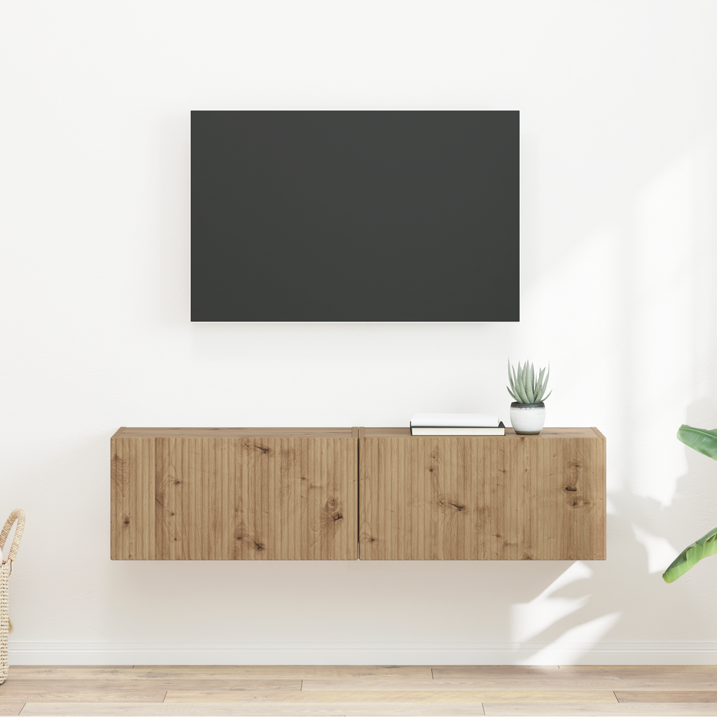 vidaXL Szafka pod telewizor 2 szt. Dąb rzemieślniczy