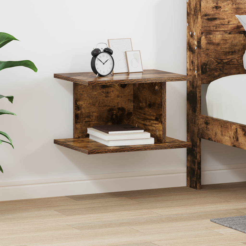 vidaXL Stolik nocny Dąb wędzony 40 x 30 x 25 cm Drewno inżynieryjne
