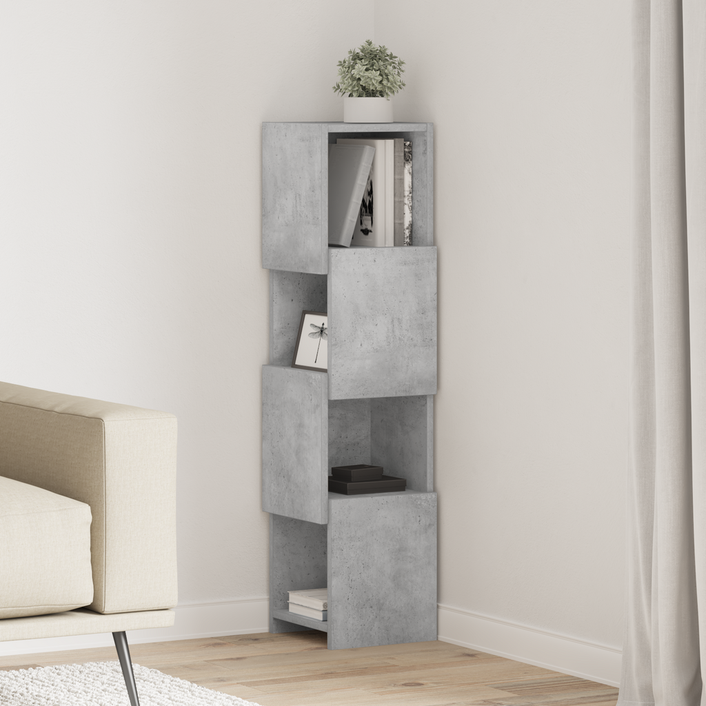vidaXL Szafka narożna 25,5x25x102cm Drewno inżynieryjne Betonowy szary