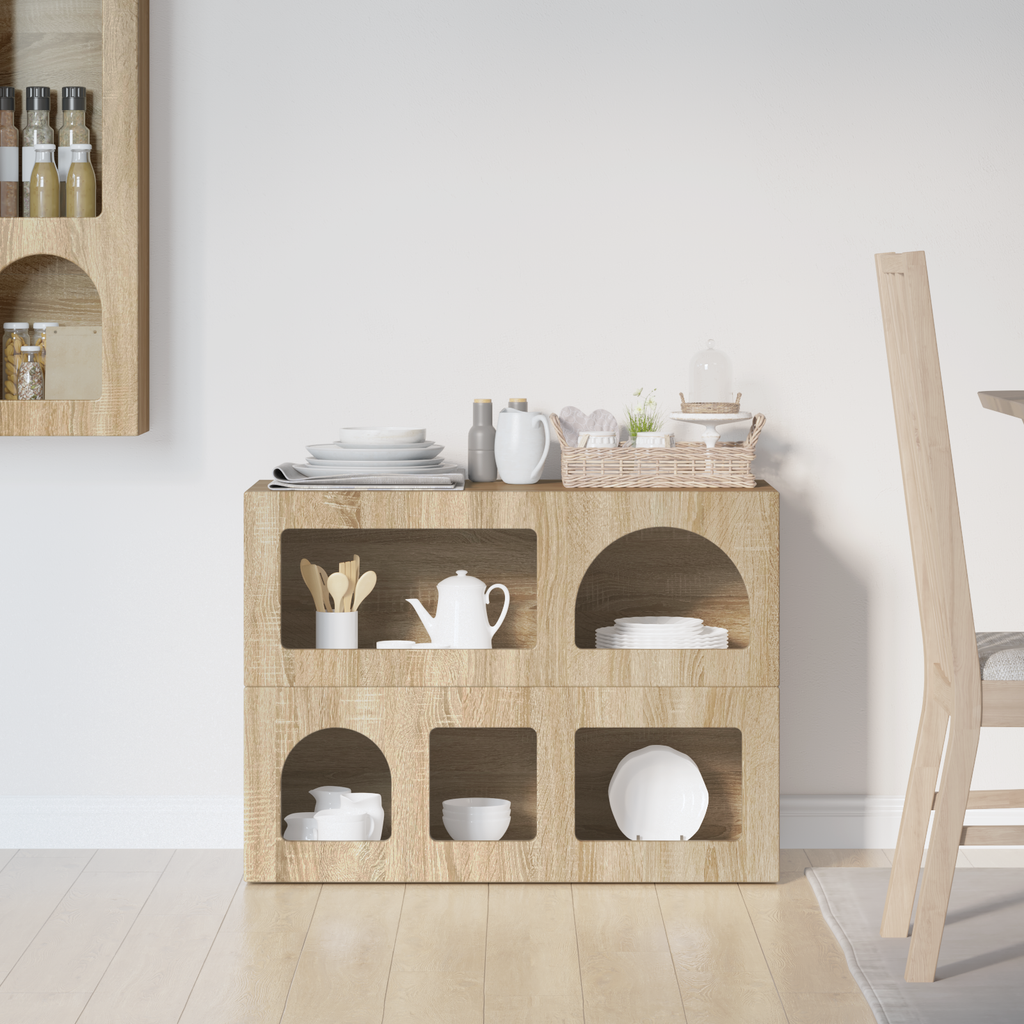 vidaXL Bufet ELST Dąb Sonoma 80,5 x 35 x 59 cm Drewno inżynieryjne