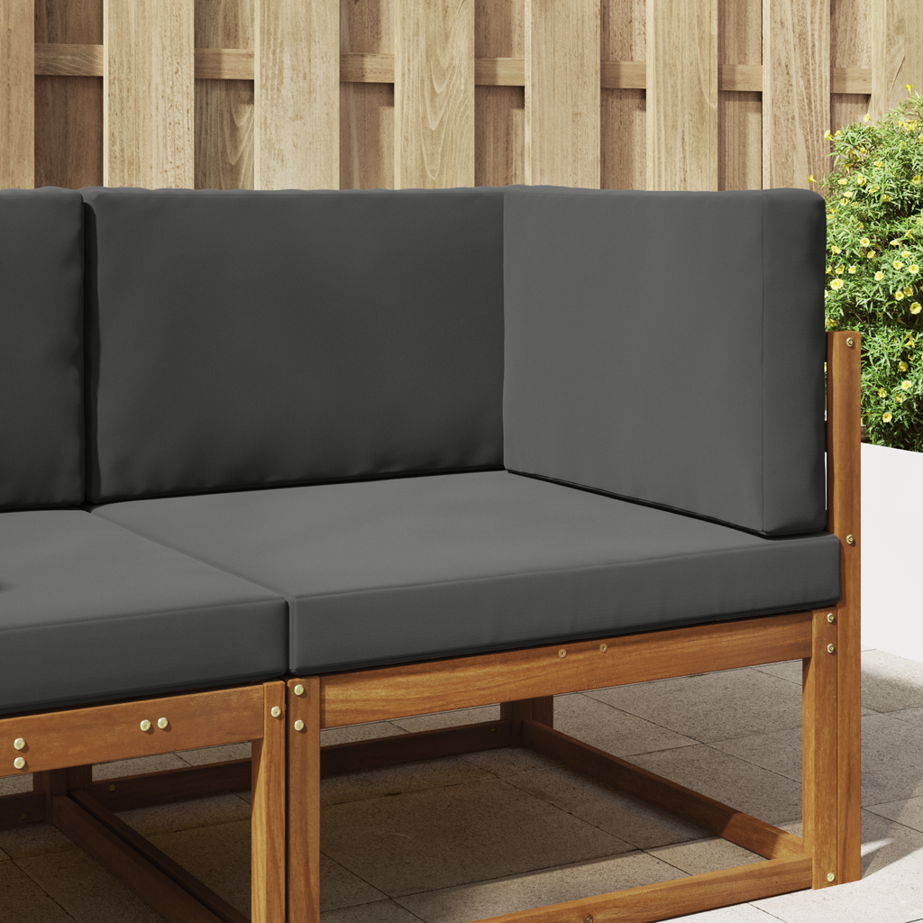 vidaXL Poduszka do sofy na zewnątrz Poliester Antracyt 80 x 80 x 8 cm