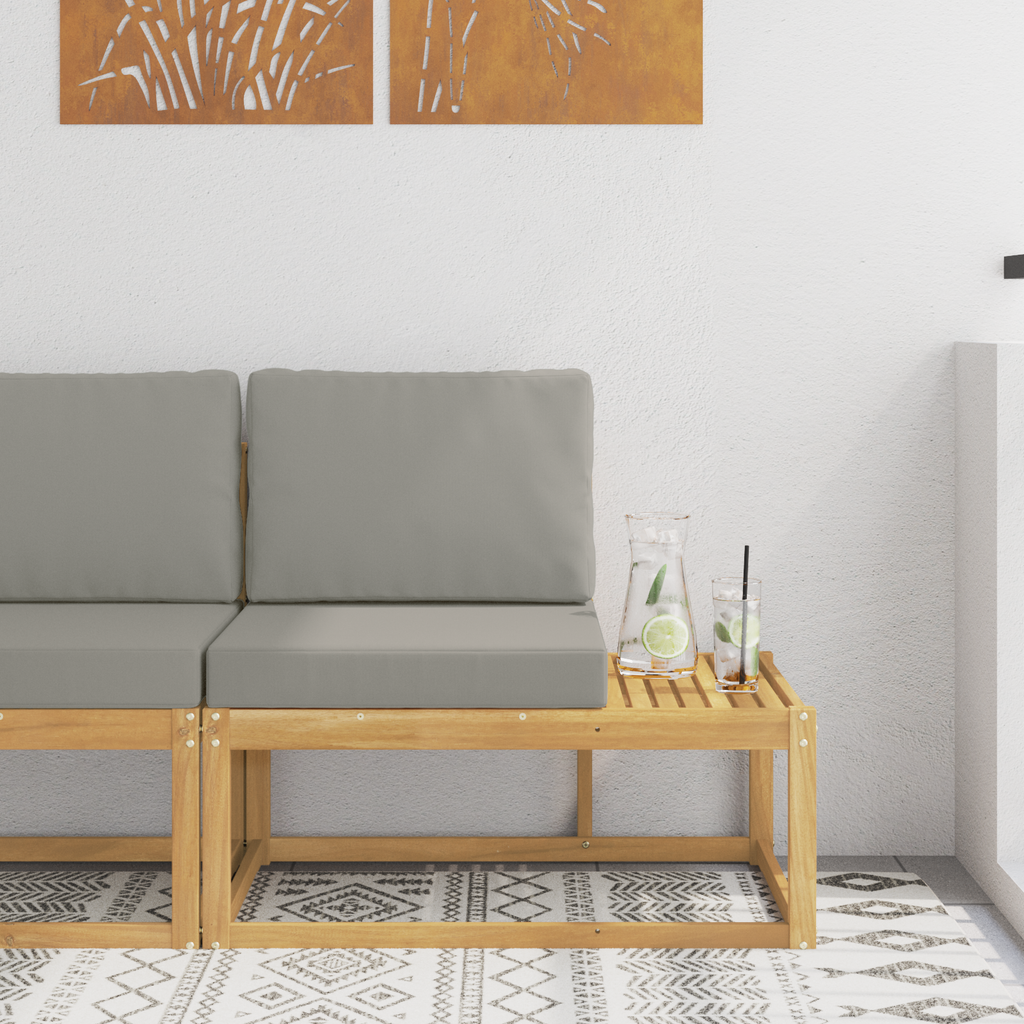 vidaXL Sofa końcowa na zewnątrz z poduszką Biały 91 x 63 x 73 cm