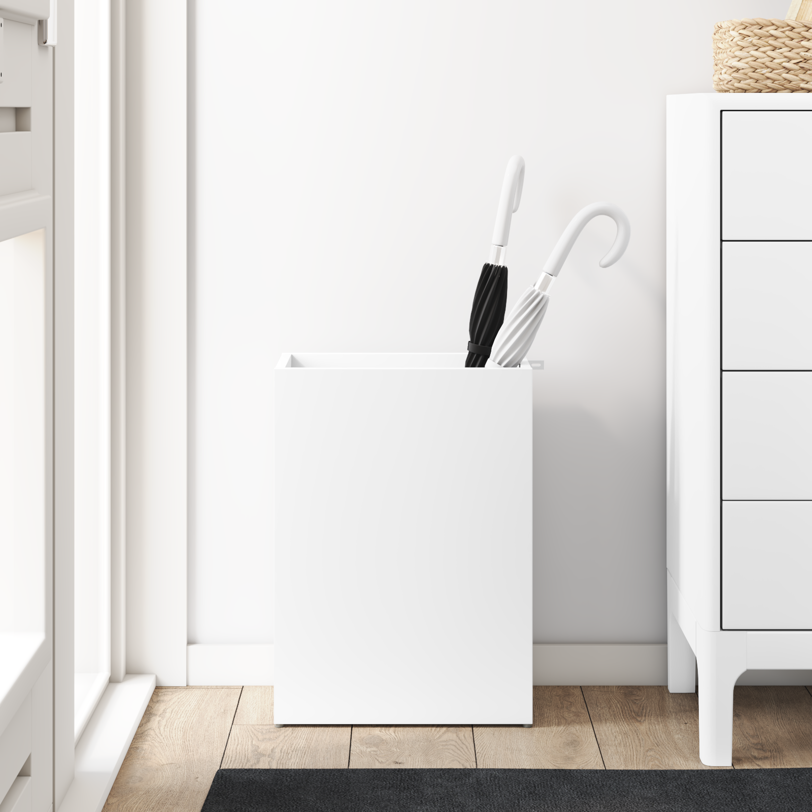 vidaXL Stojak na parasol Biały 40 x 20 x 55,5 cm Drewno inżynieryjne