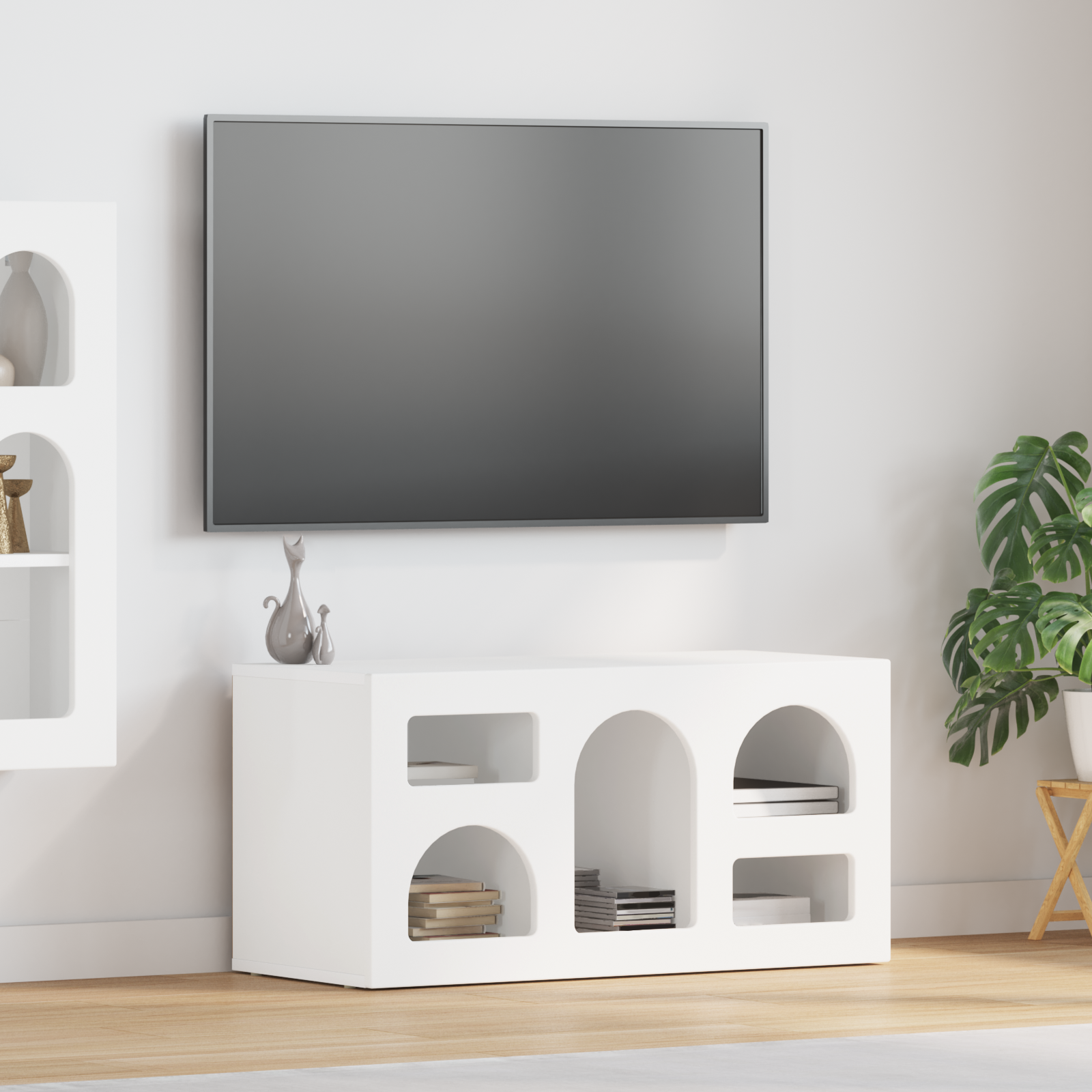 vidaXL Szafka pod telewizor ELST 80 x 35 x 40 cm Biały