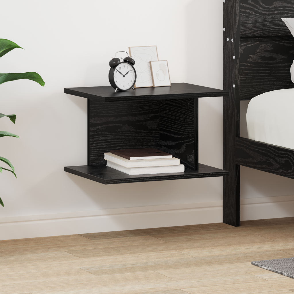vidaXL Stolik nocny Czarny Dąb 40 x 30 x 25 cm Drewno inżynieryjne