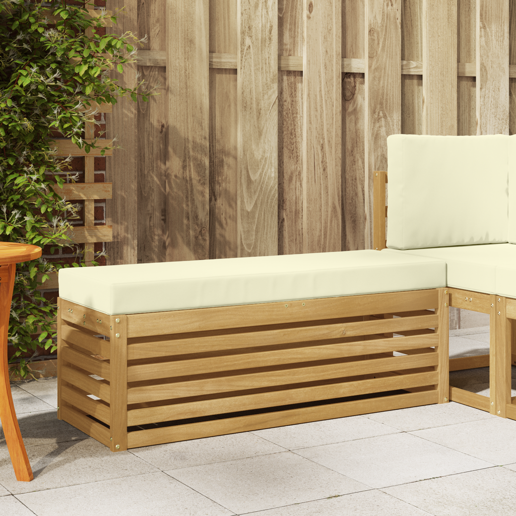 vidaXL Zestaw sof na zewnątrz Biały i kremowy 115 x 43 x 45 cm