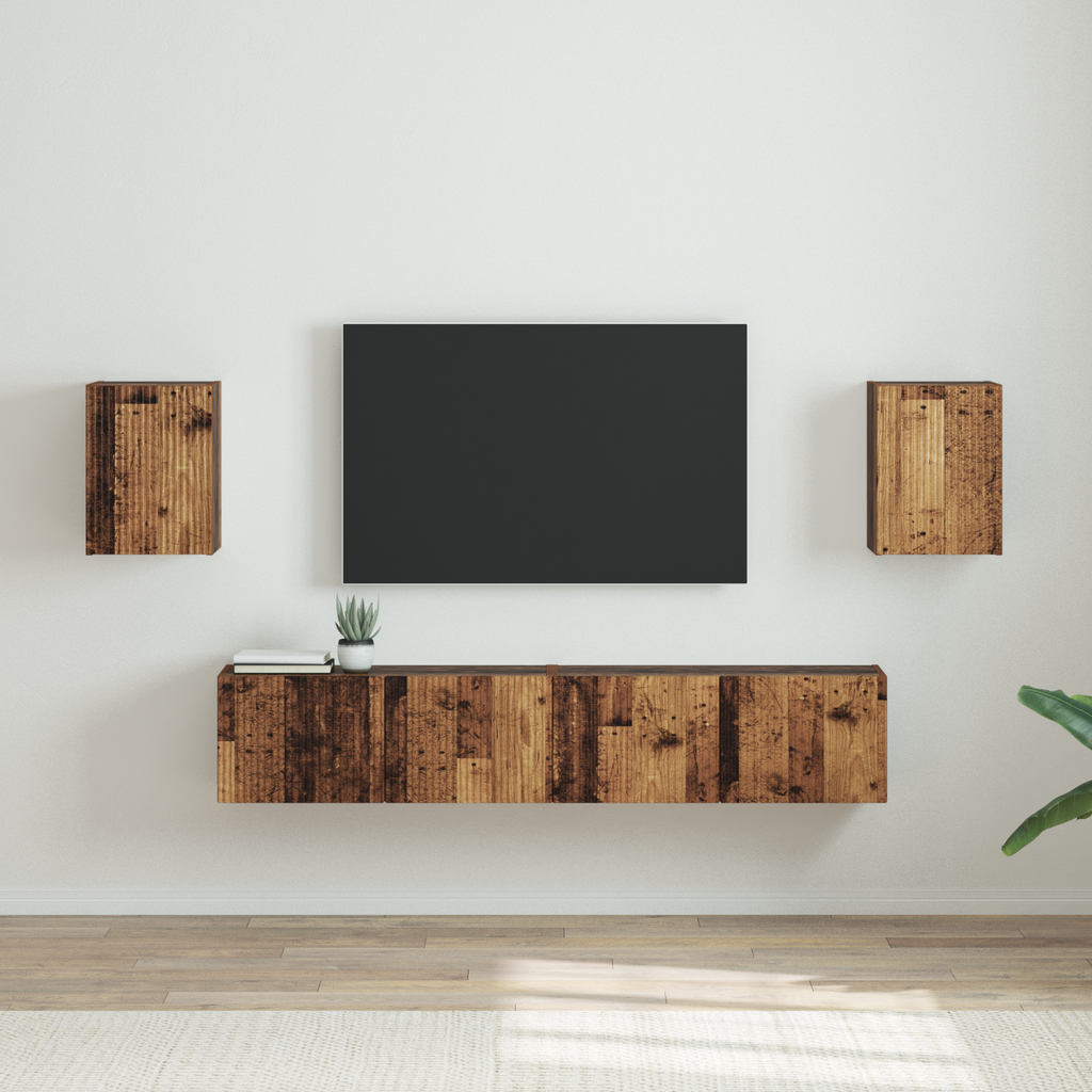 vidaXL Szafka pod telewizor 2 pcs Stare drewno 30 x 31 x 40 cm