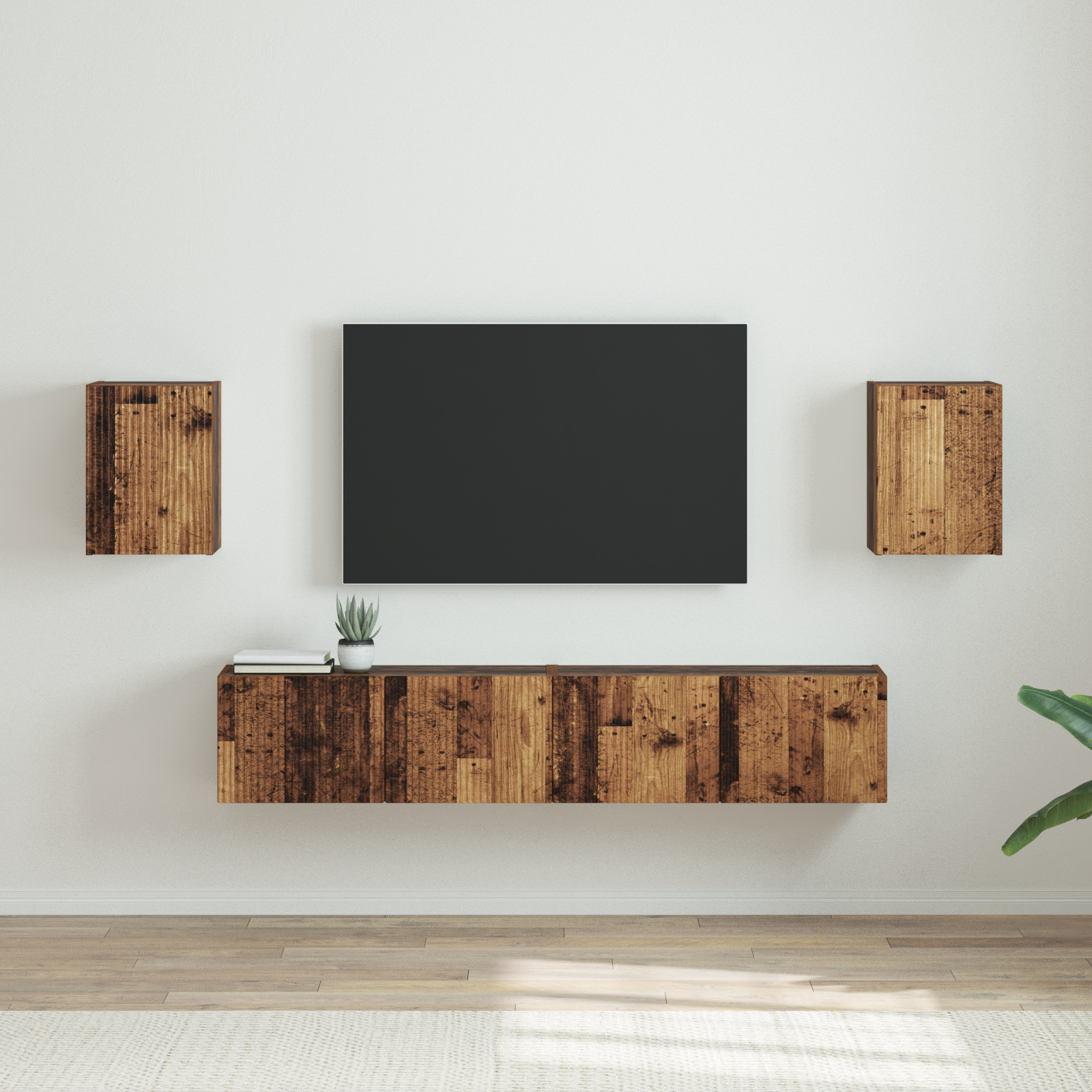 vidaXL Szafka pod telewizor 2 pcs Stare drewno 30 x 31 x 40 cm