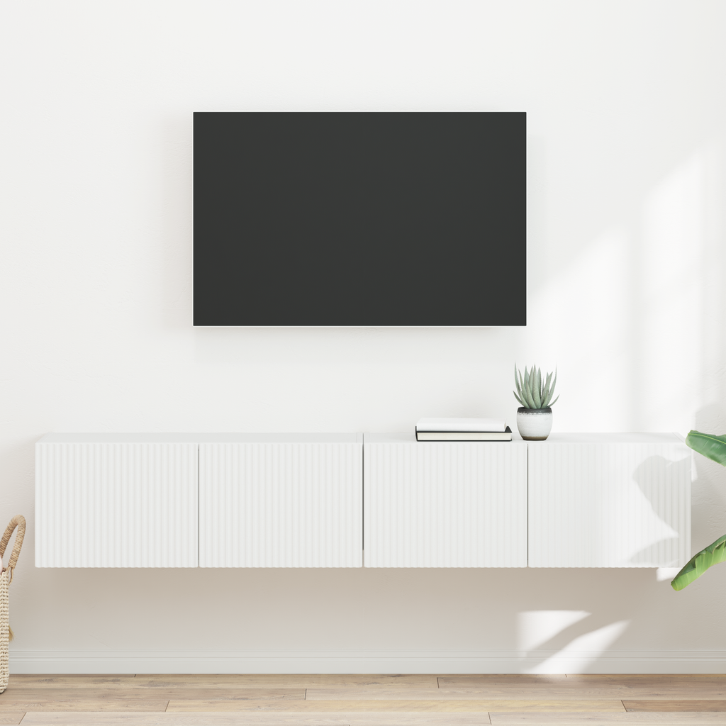 vidaXL Szafka pod telewizor 2 szt. Biały Drewno inżynieryjne