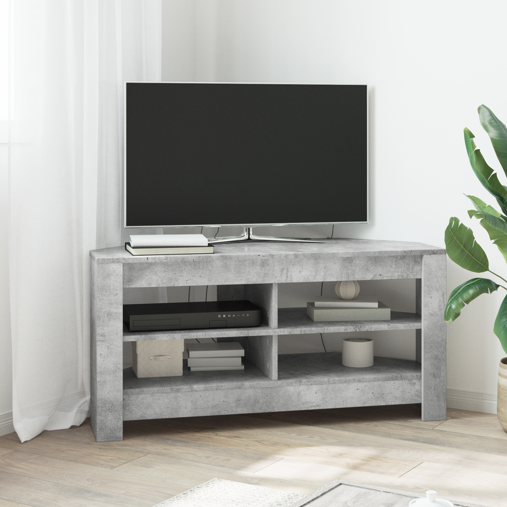 vidaXL RogowaSzafkanaTelewizor 102 x 40,5 x 45 cm Betonowy szary