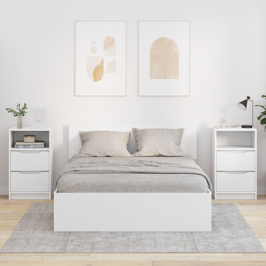 vidaXL Szafki nocne 2 szt. Biały 40 x 30 x 467 cm Drewno inżynieryjne