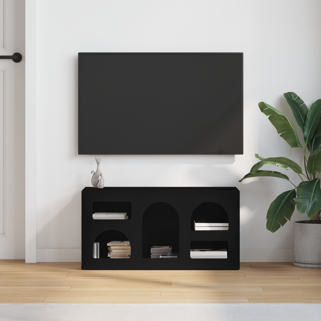 vidaXL Szafka pod telewizor ELST 80 x 35 x 40 cm Czarny
