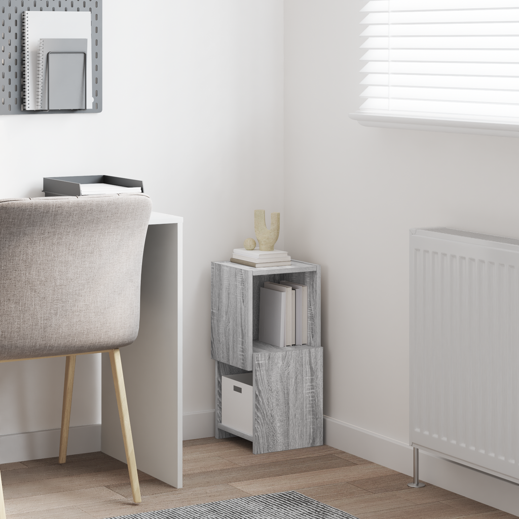 vidaXL Szafka narożna 25,5x25x55cm Drewno inżynieryjne Szary Sonoma