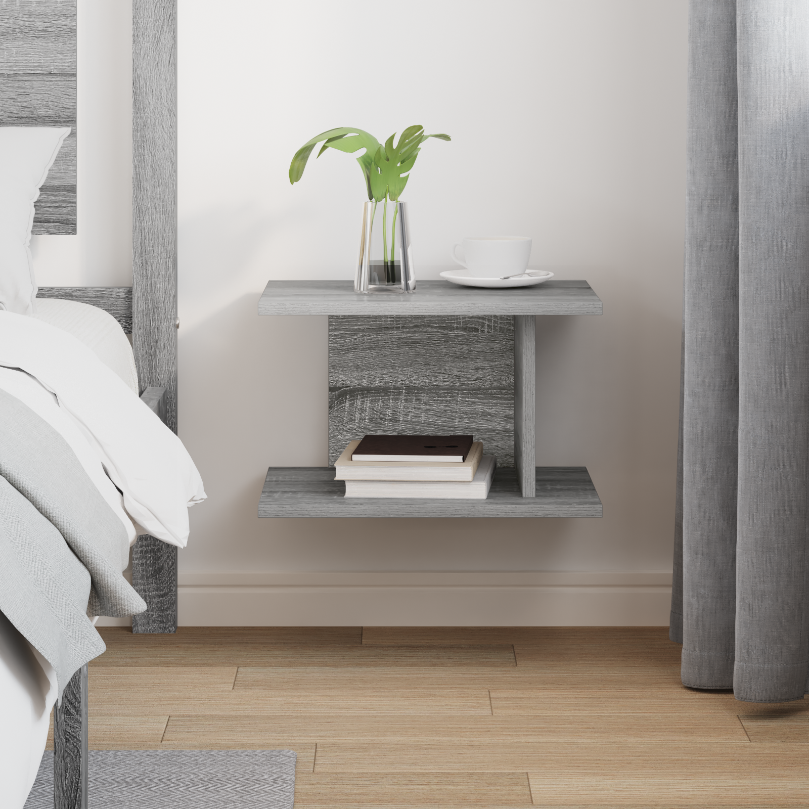 vidaXL Stolik nocny Szary Sonoma 40 x 30 x 25 cm Drewno inżynieryjne
