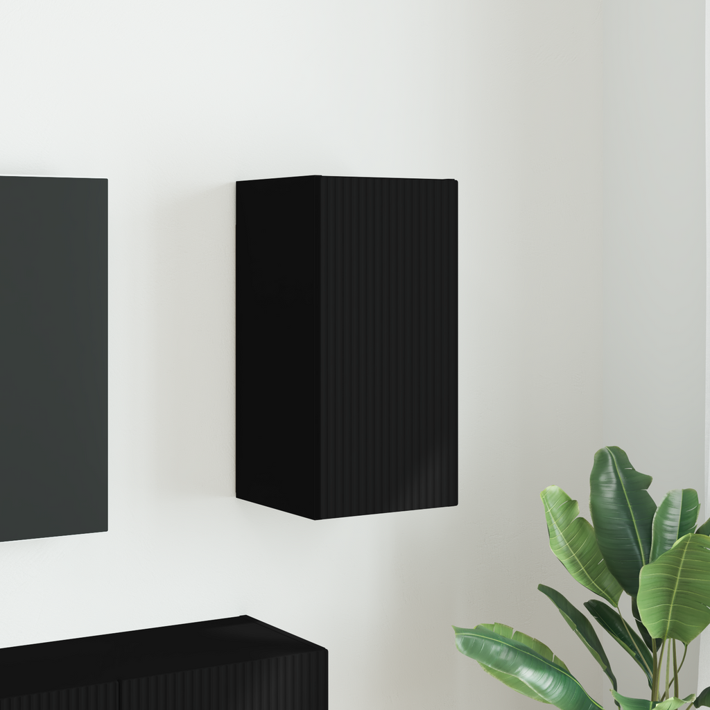 vidaXL Szafka pod telewizor 30 x 31 x 60 cm Czarny Drewno inżynieryjne