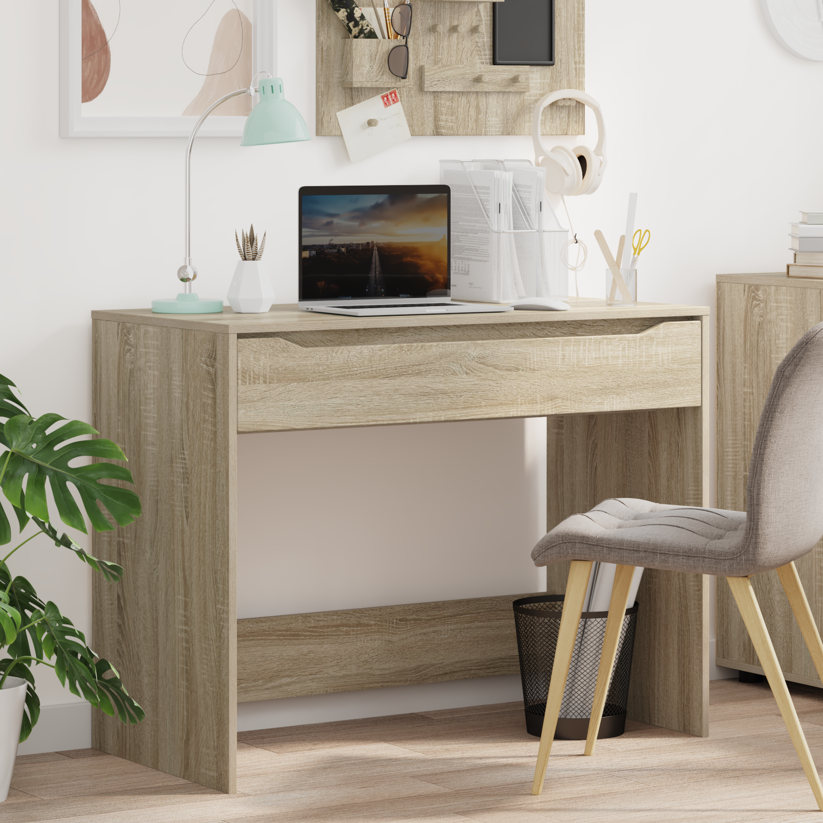 vidaXL Biurko Dąb Sonoma 100 x 50 x 78 cm Drewno inżynieryjne