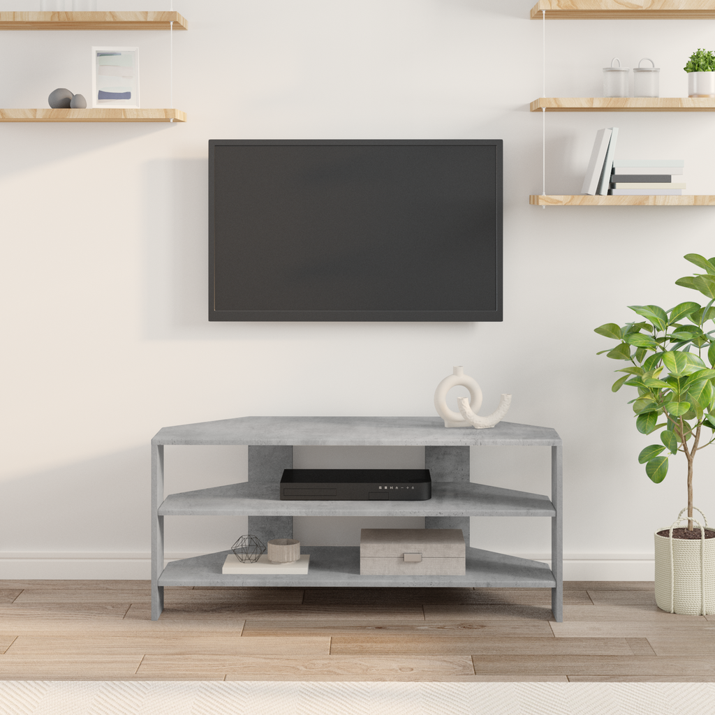 vidaXL RogowaSzafkanaTelewizor 102x40,5x45cm Betonowy szary