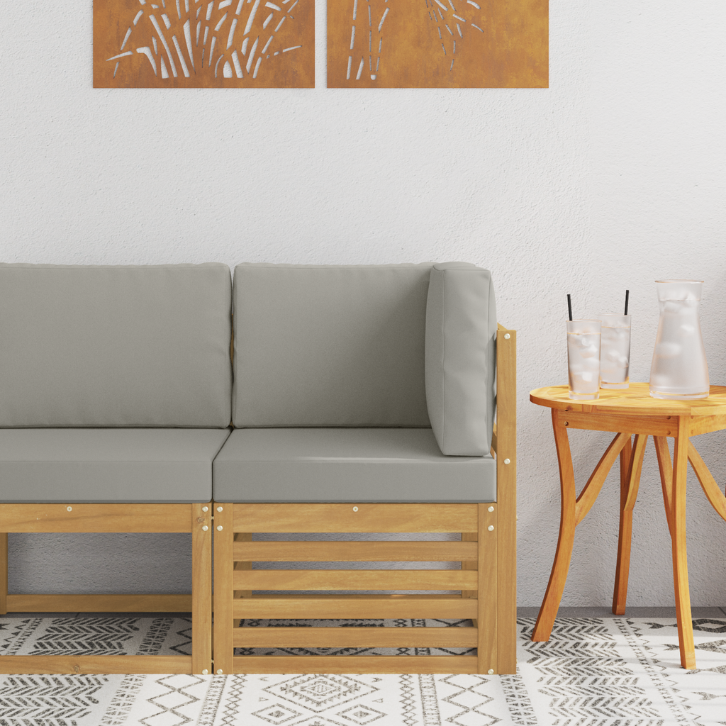vidaXL Sofa narożna na zewnątrz Lite Drewno Akacji Biały