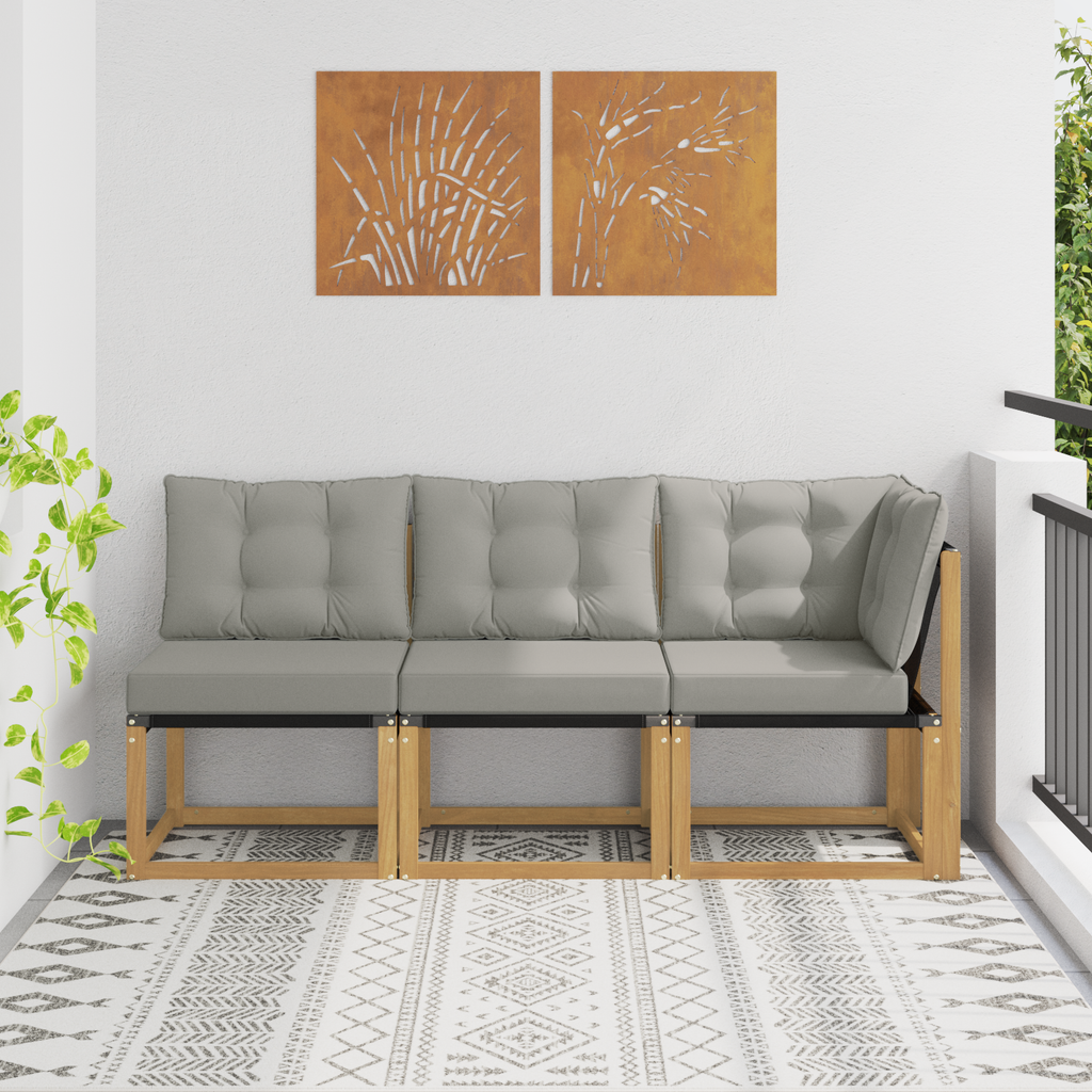 vidaXL Modułowa sofa na zewnątrz z poduszką 3 Sztuka Biały