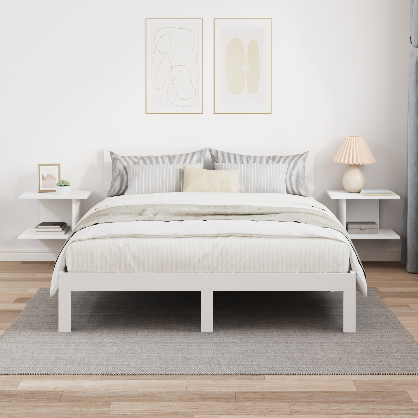 vidaXL Stolik nocny 2 szt. Biały 40 x 30 x 25 cm Drewno inżynieryjne