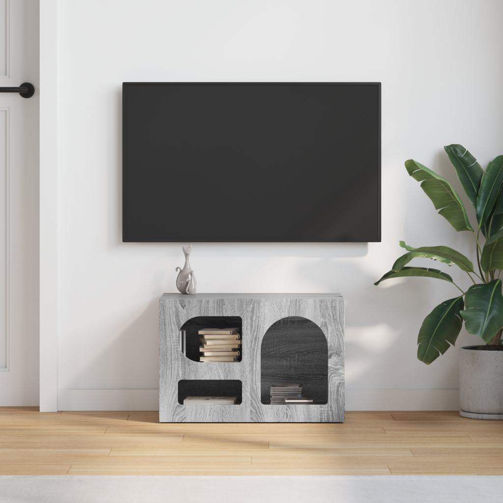 vidaXL Szafka pod telewizor ELST 60 x 35 x 40 cm Szary Sonoma