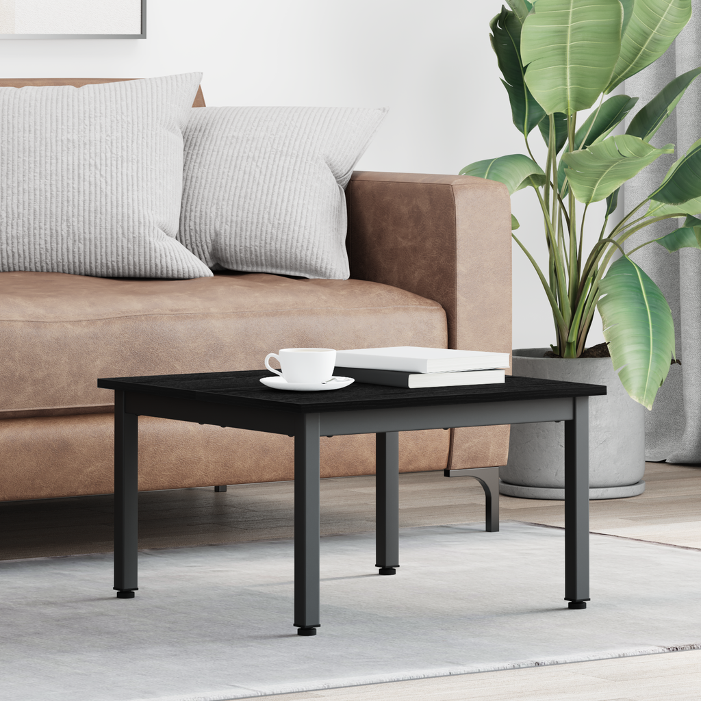 vidaXL Stolik kawowy Czarny Dąb 60 x 60 x 36 cm Drewno inżynieryjne