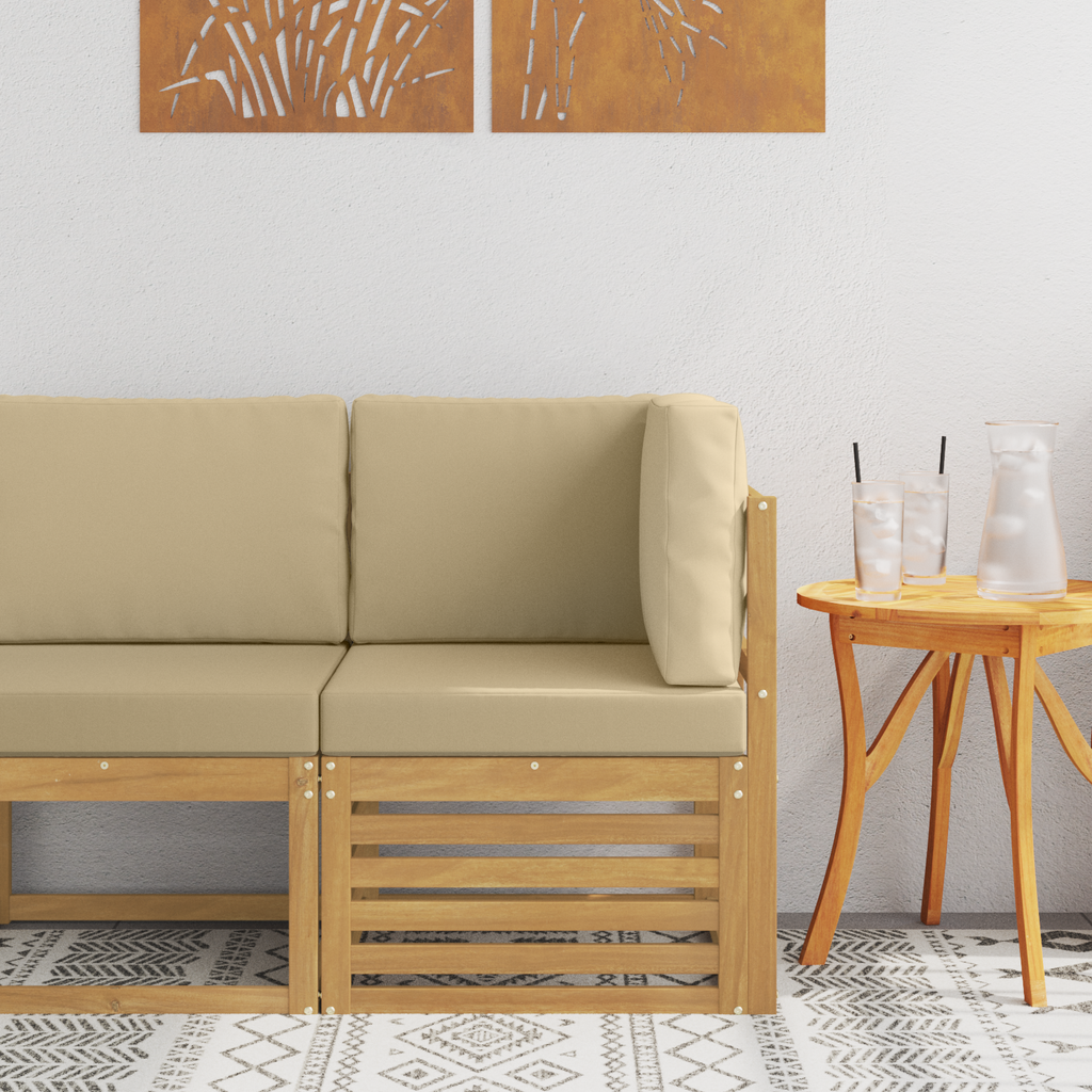 vidaXL Sofa narożna na zewnątrz Lite Drewno Akacji Biały