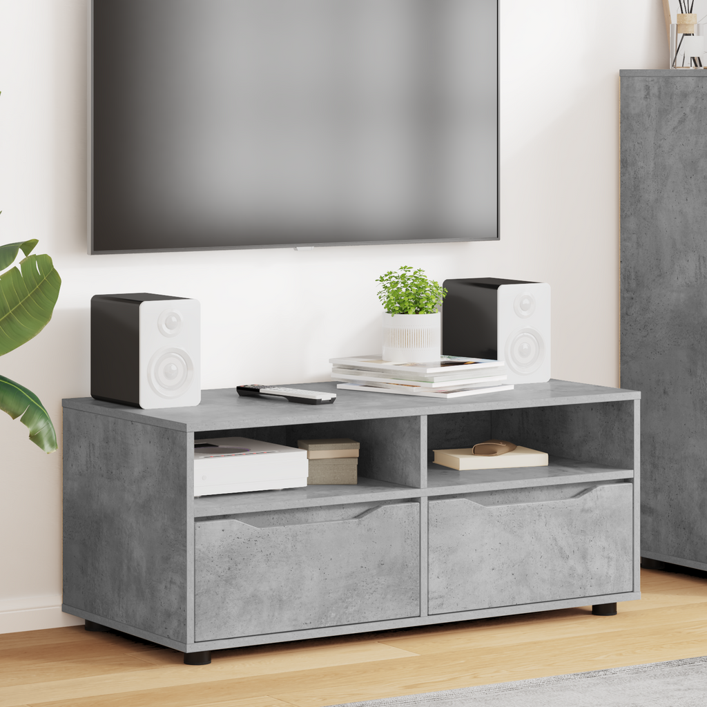 vidaXL Szafka pod telewizor 100 x 48 x 43 cm Betonowy szary