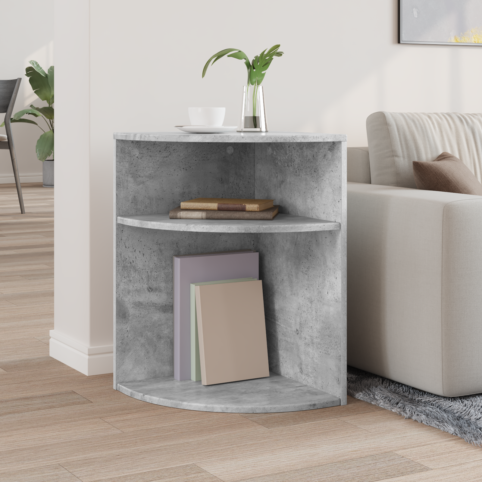 vidaXL Stolik końcowy Betonowy szary 39,7 x 39,7 x 60 cm
