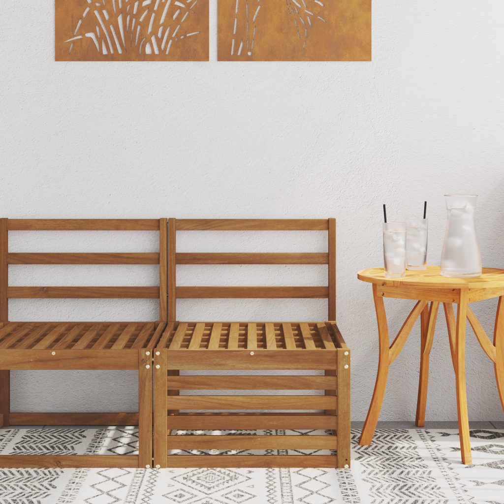 vidaXL Środkowa sofa ogrodowa Lite Drewno Akacji Naturalny