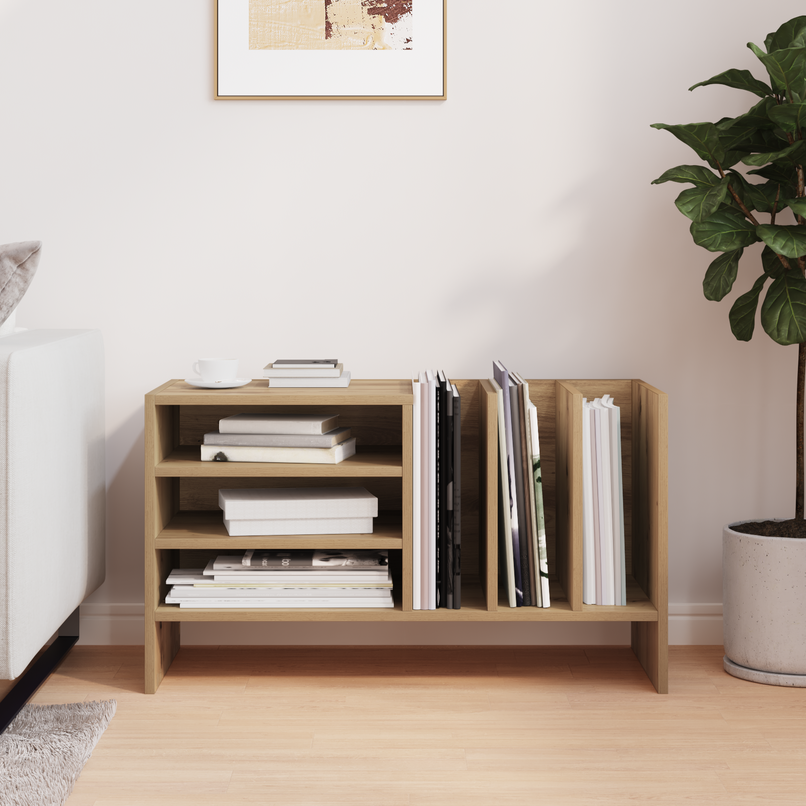 vidaXL Szafka na płyty winylowe Dąb rzemieślniczy 78,5 x 35 x 45 cm