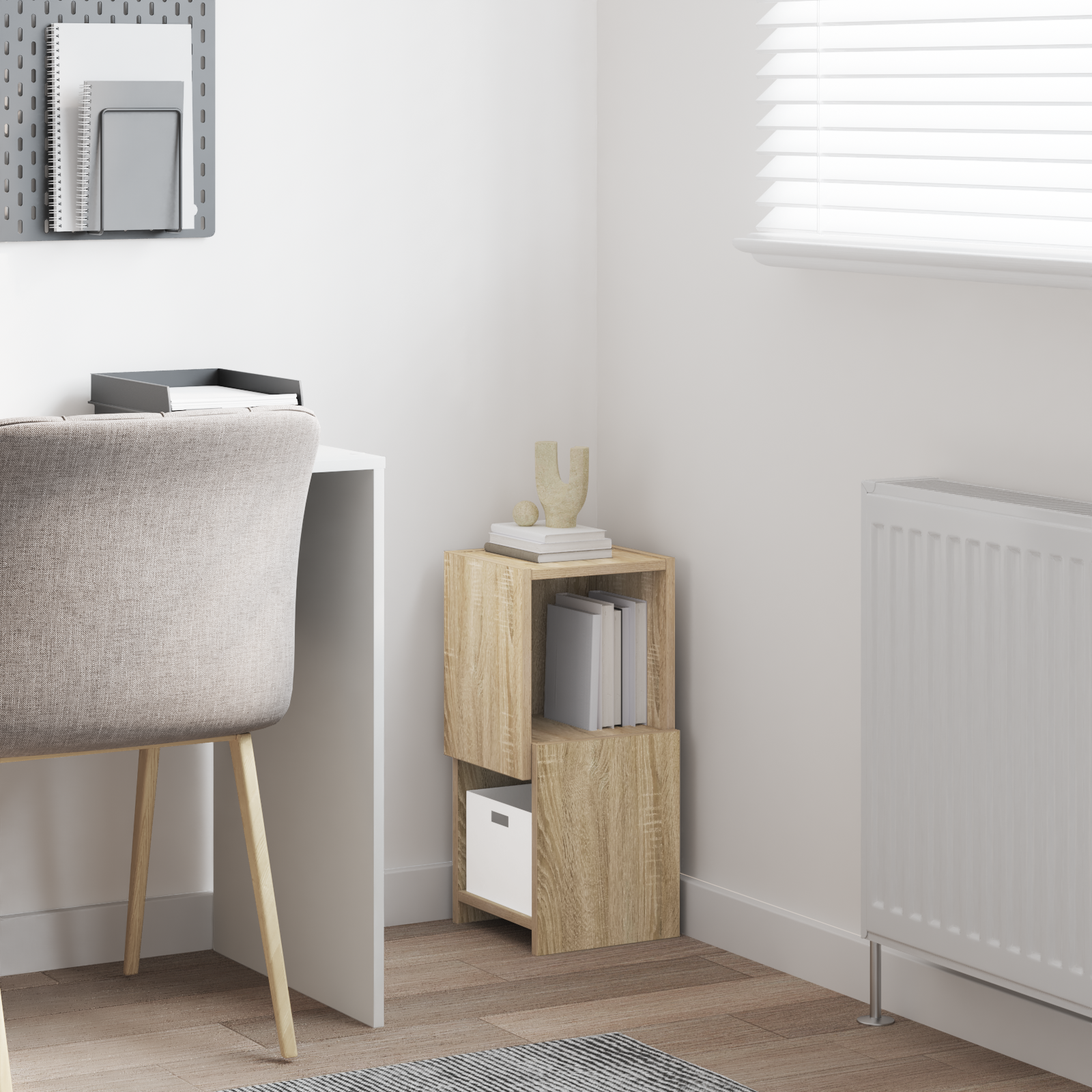 vidaXL Szafka narożna 25,5x25x55cm Drewno inżynieryjne Dąb Sonoma