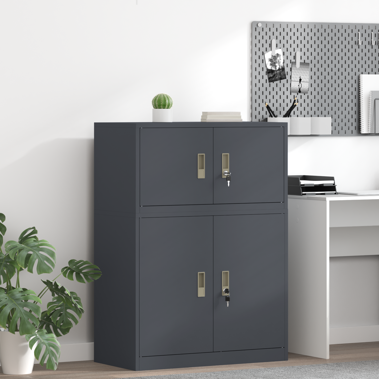 vidaXL Szafka do przechowywania Antracyt 80 x 40 x 40 cm Stal
