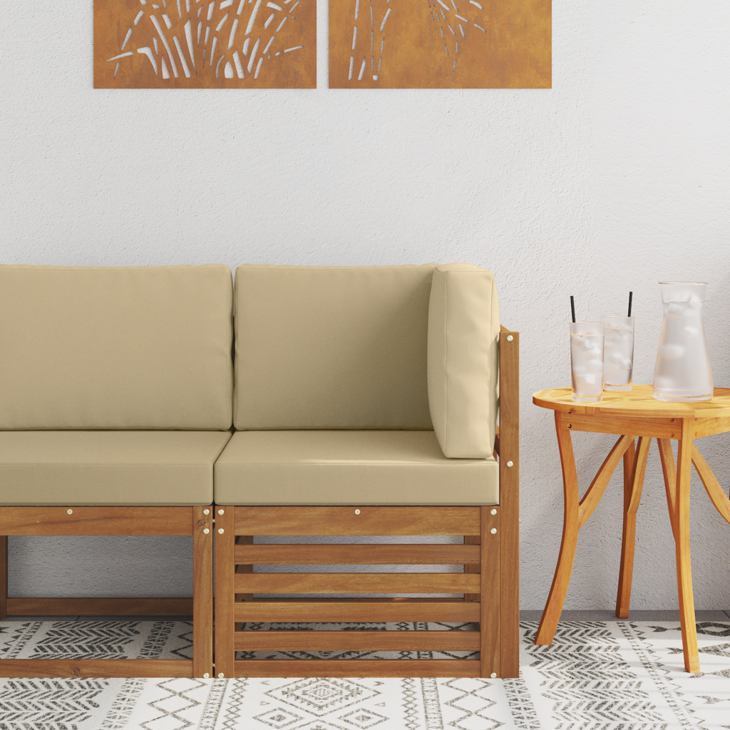 vidaXL Sofa narożna na zewnątrz Lite Drewno Akacji Naturalny