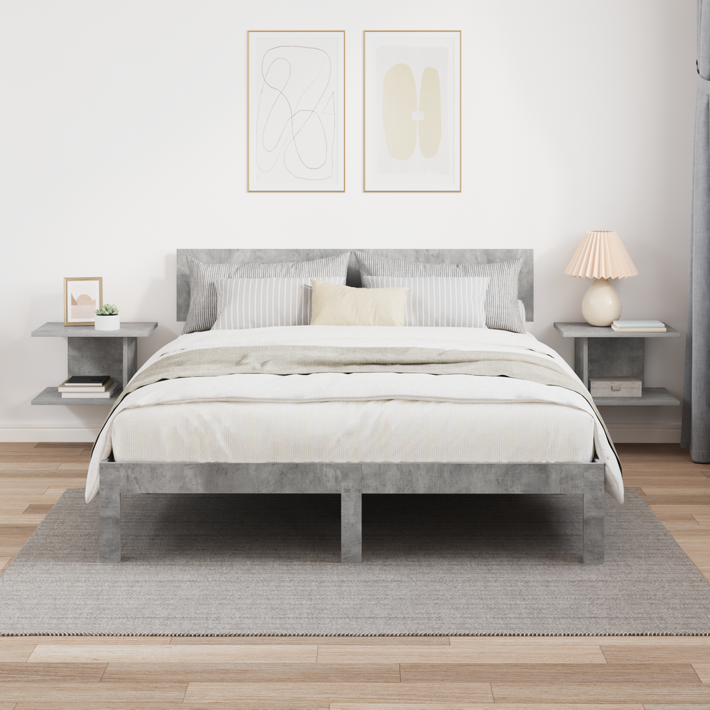 vidaXL Stolik nocny 2 szt. Betonowy szary 40 x 30 x 25 cm