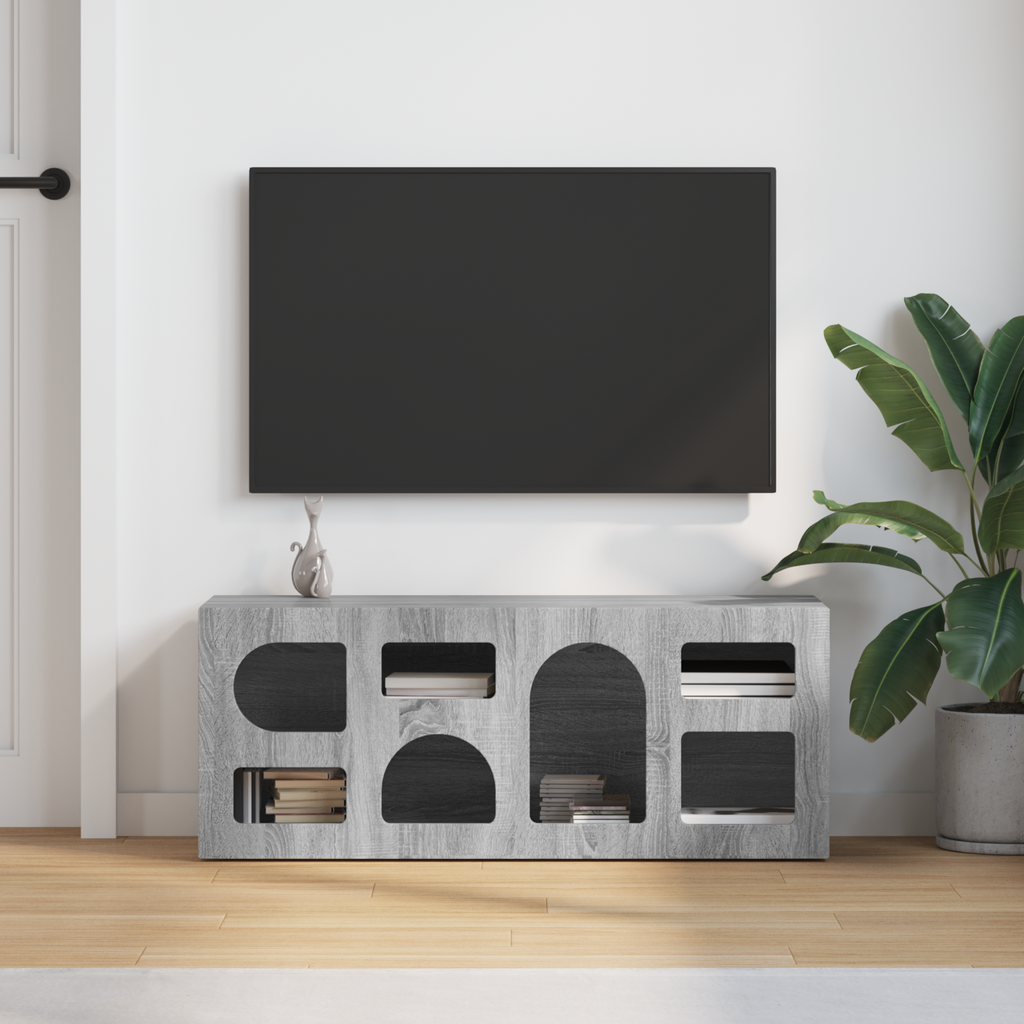 vidaXL Szafka pod telewizor ELST 100 x 35 x 40 cm Szary Sonoma
