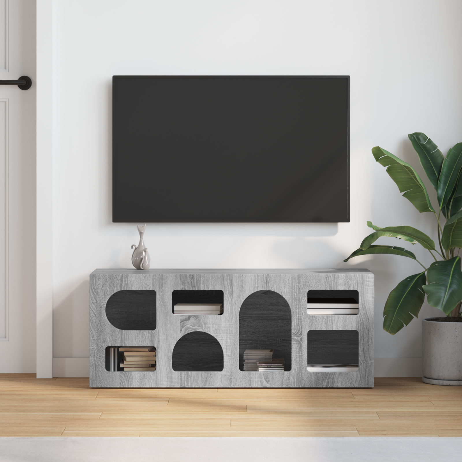 vidaXL Szafka pod telewizor ELST 100 x 35 x 40 cm Szary Sonoma
