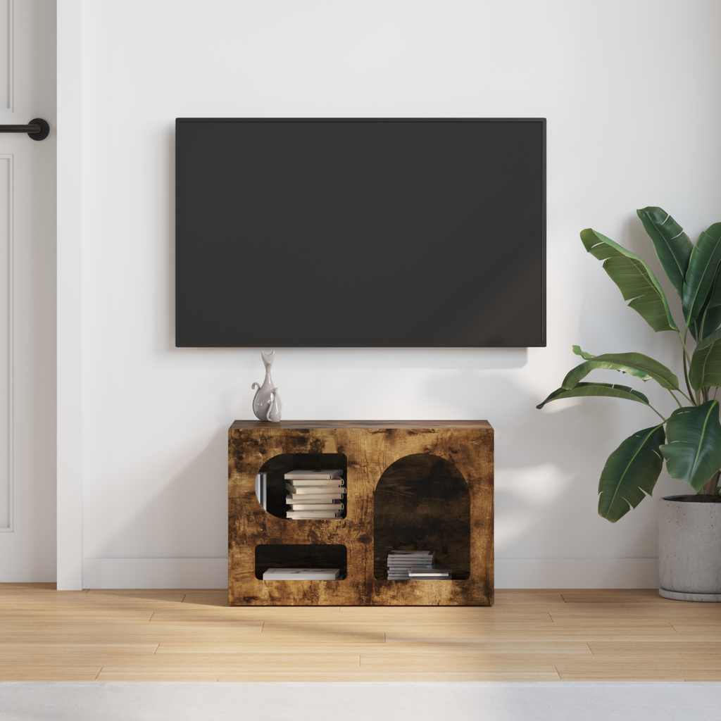 vidaXL Szafka pod telewizor ELST 60 x 35 x 40 cm Dąb wędzony