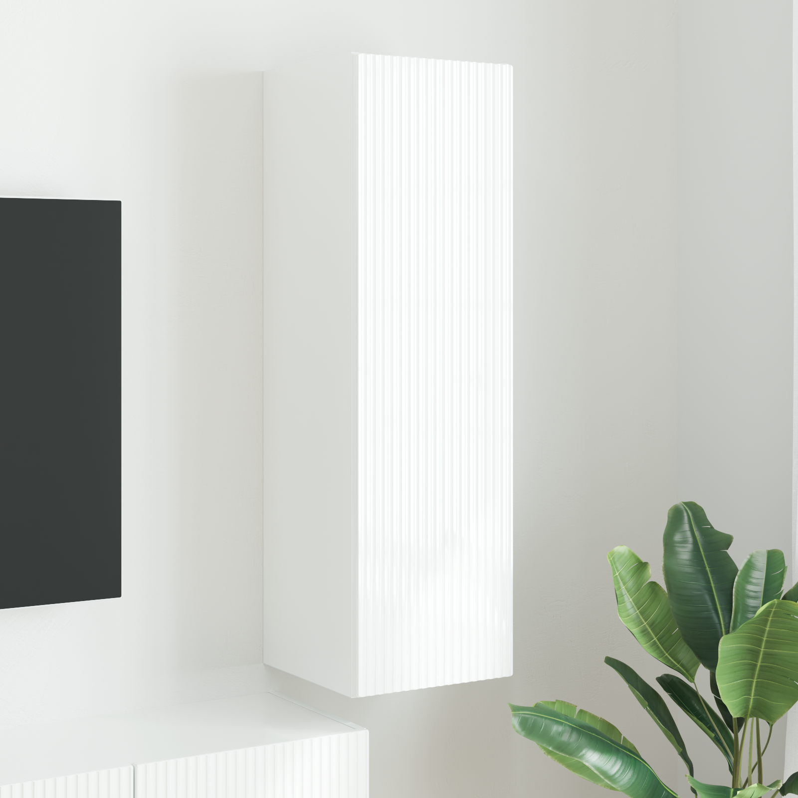 vidaXL Szafka pod telewizor 30 x 31 x 100 cm Biały Drewno inżynieryjne
