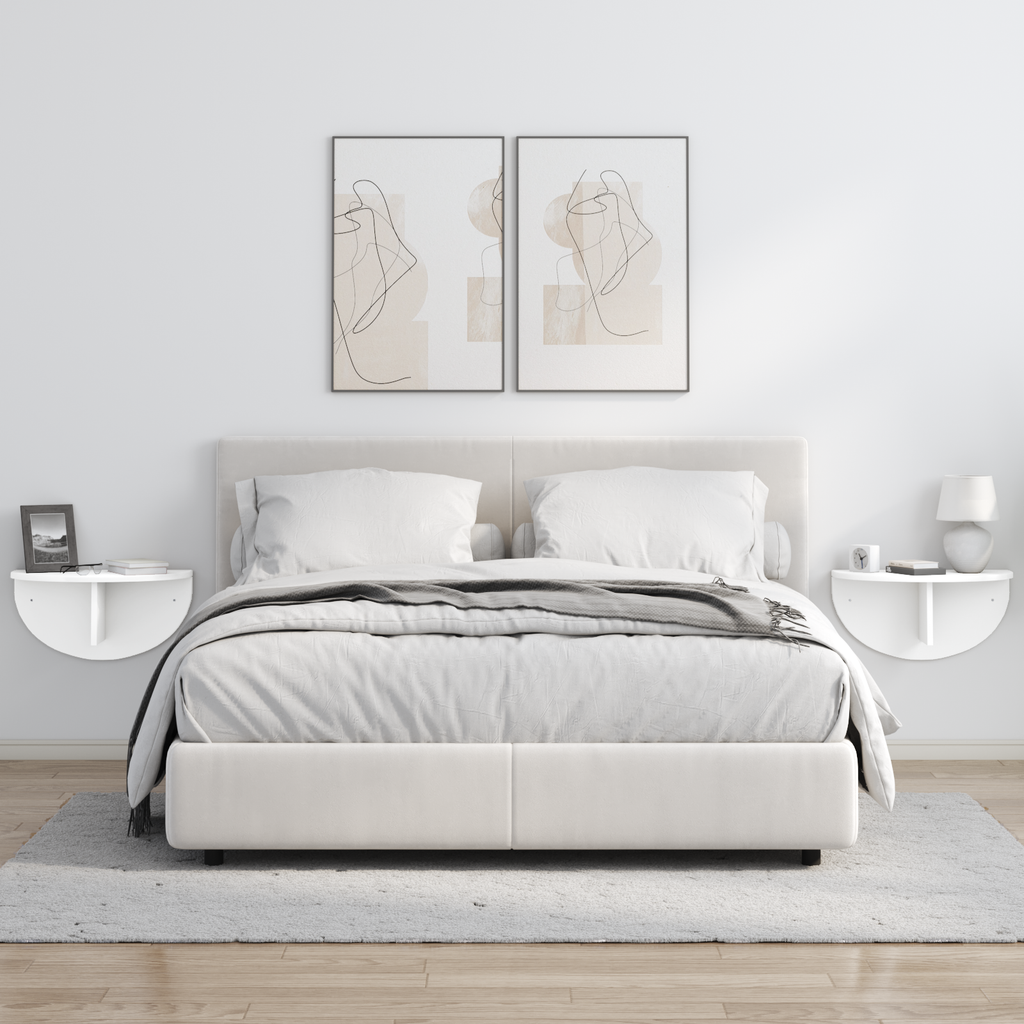 vidaXL Półka ścienna Do montażu na ścianie Biały 48 x 24 x 24 cm