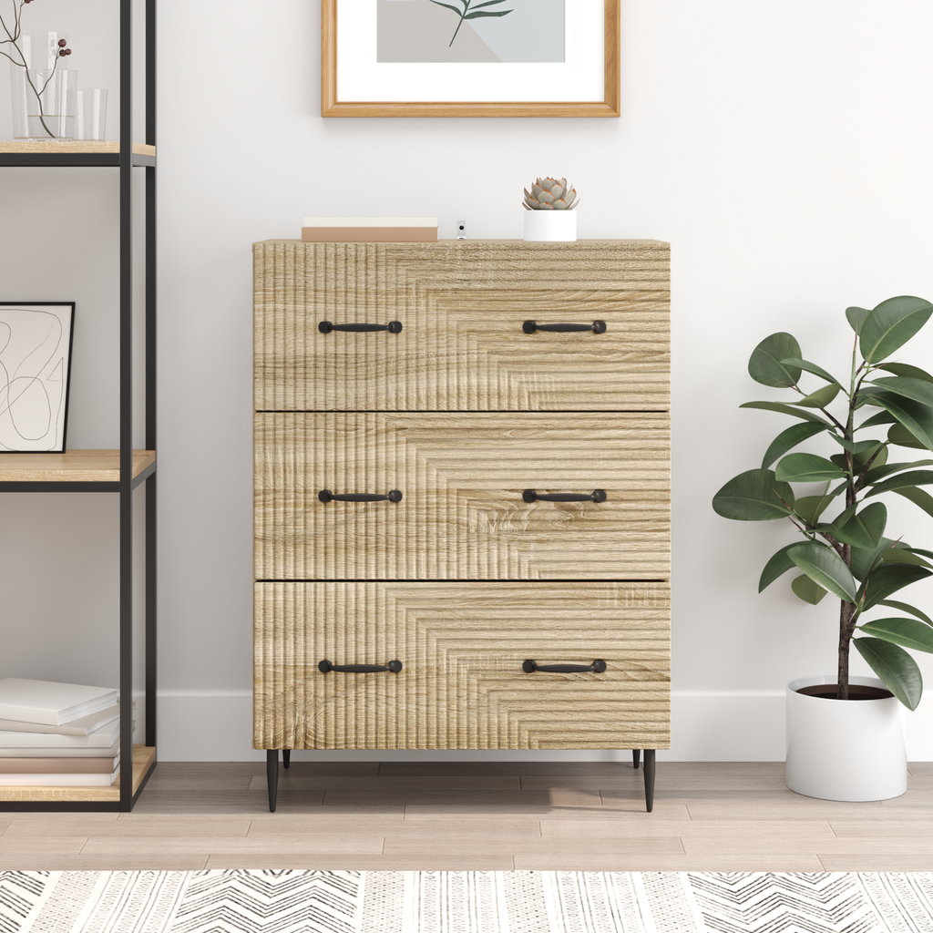 vidaXL Szafka z Szufladami dąb Sonoma 66 x 34,5 x 89,5 cm
