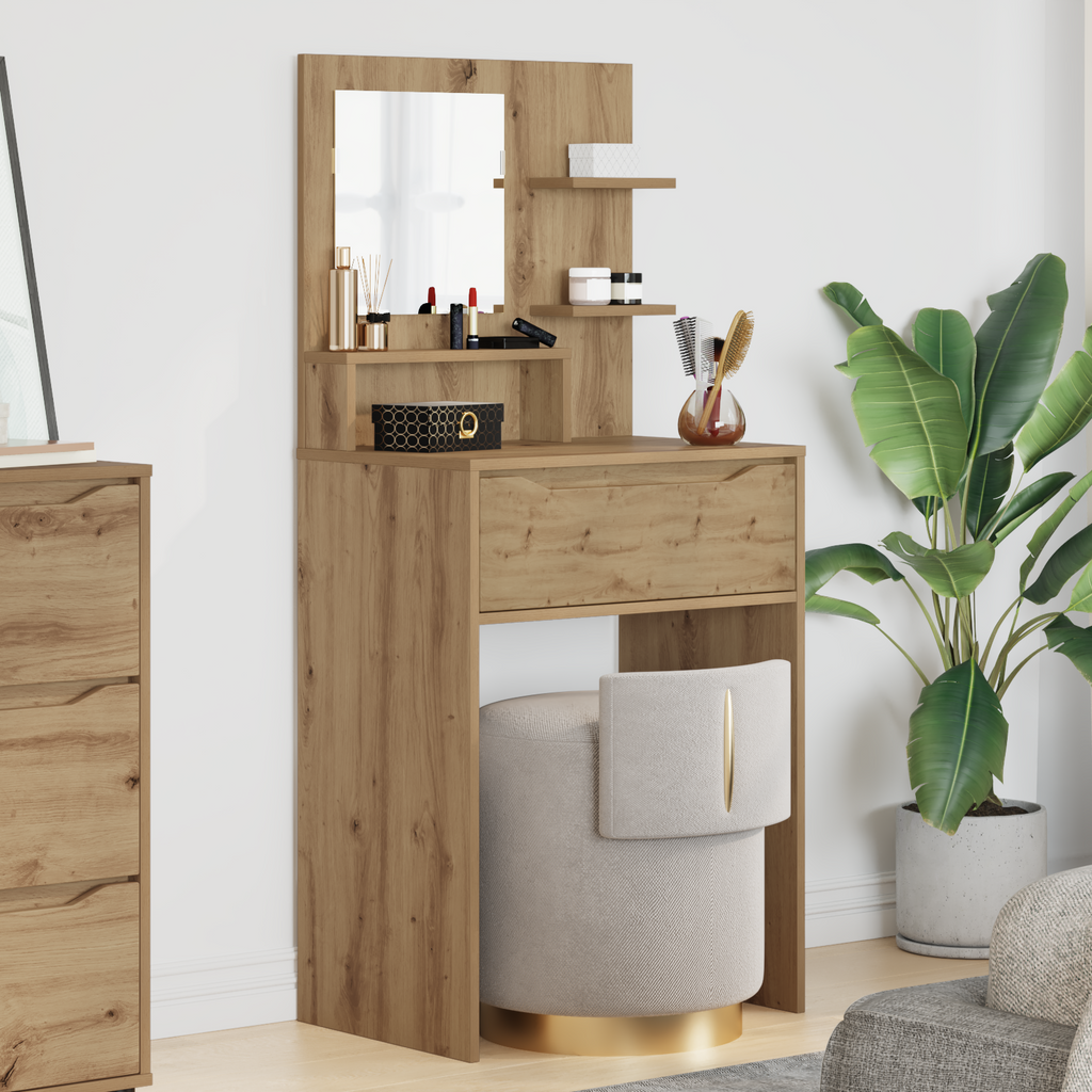 vidaXL Toaletki do sypialni Dąb rzemieślniczy 80 x 39,6 x 135 cm