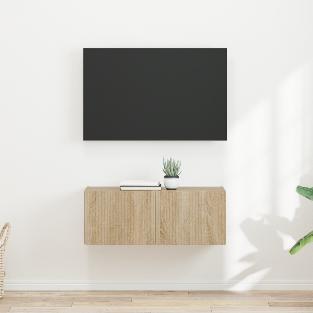 vidaXL Szafka pod telewizor 2 szt. Sonoma Drewno inżynieryjne