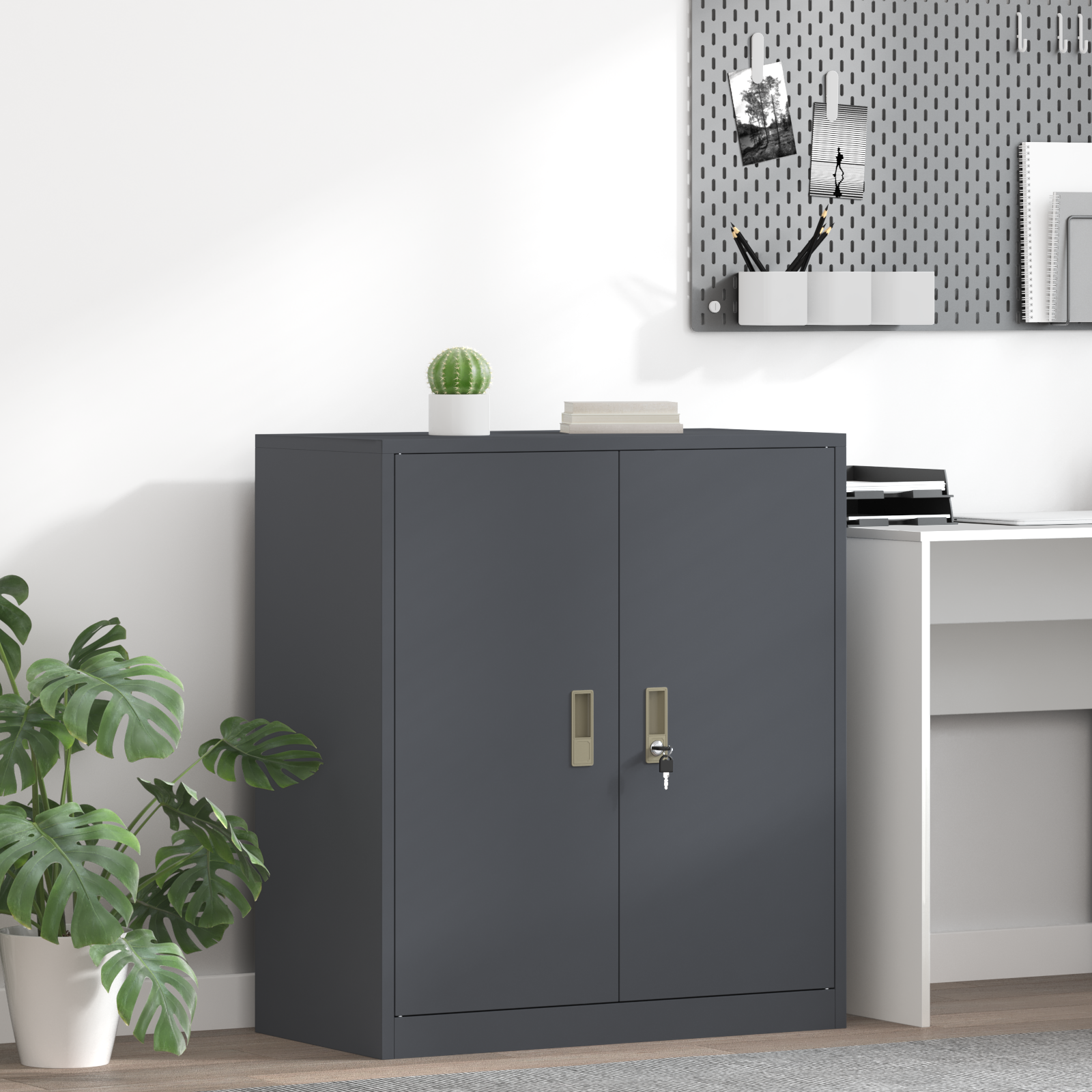 vidaXL Szafka do przechowywania Antracyt 80 x 40 x 90 cm Stal
