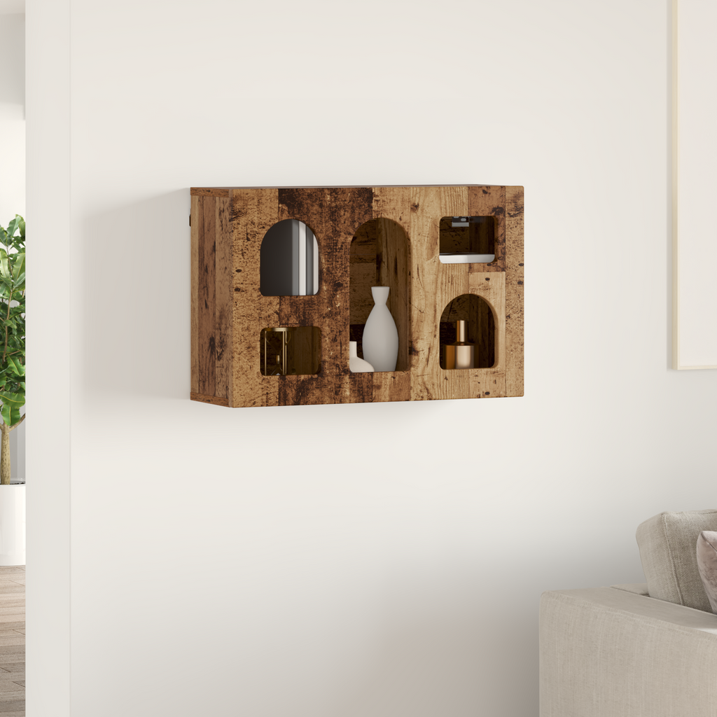 vidaXL Szafka wisząca z półką ELST Stare drewno 60 x 20 x 40 cm