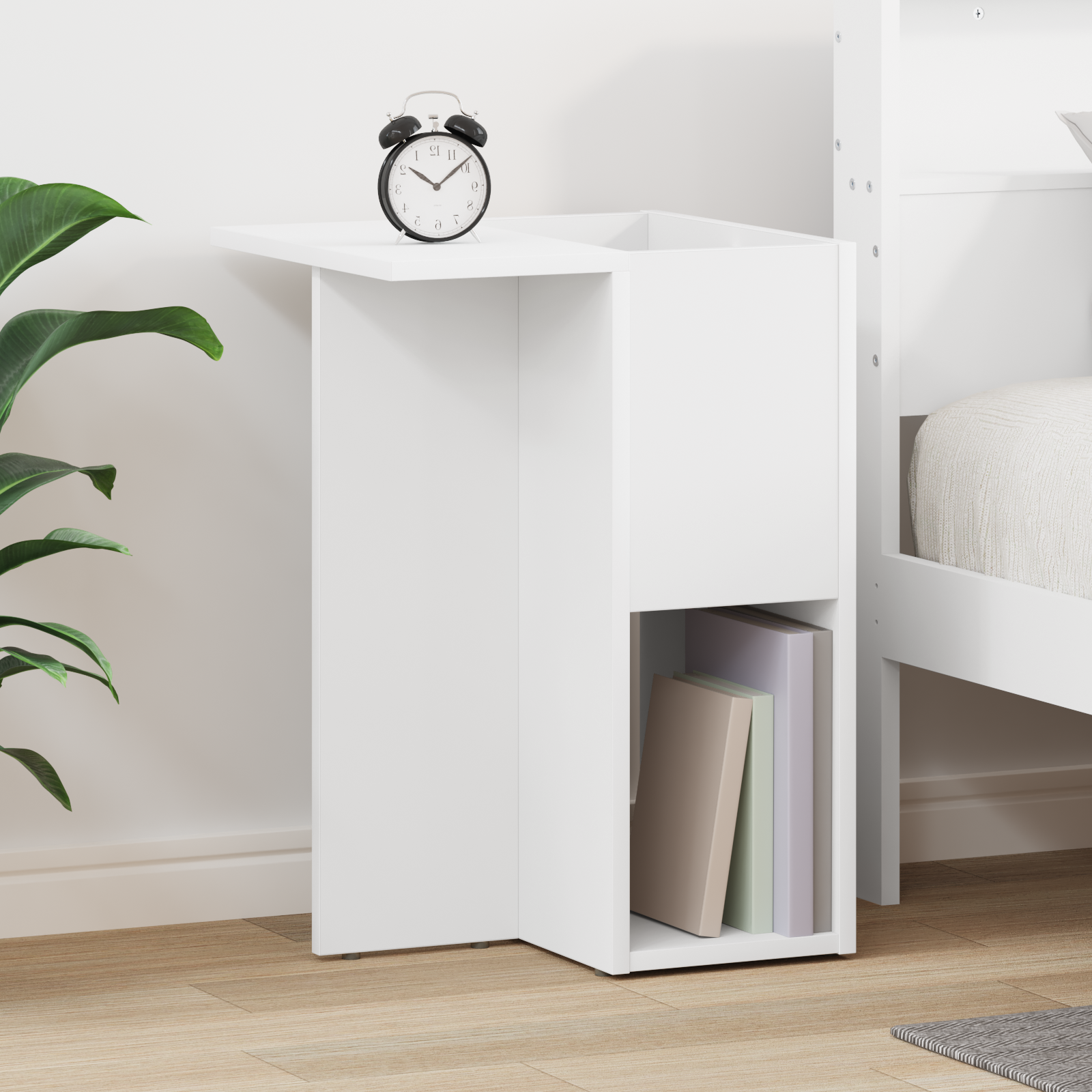 vidaXL Stolik końcowy Biały 35 x 40 x 55 cm Drewno inżynieryjne